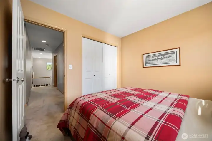 Looking toward the hall that leads to the stairway.