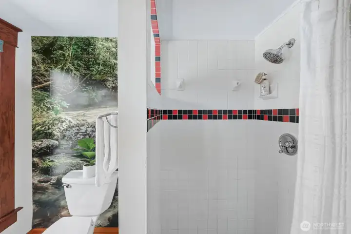 3/4 bath serves upstairs bedrooms.