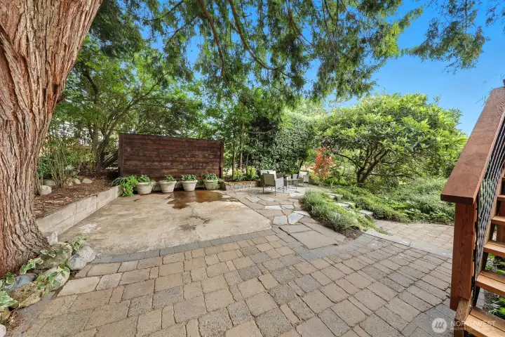 Off-street parking and gorgeous outdoor oasis