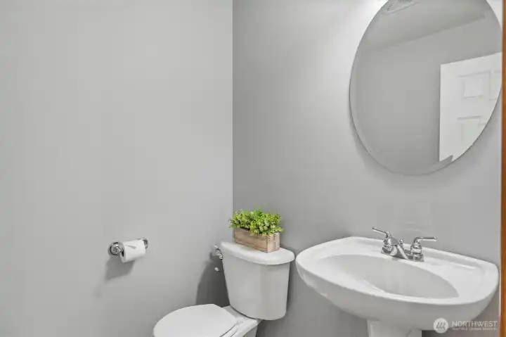 The powder room on the main floor.