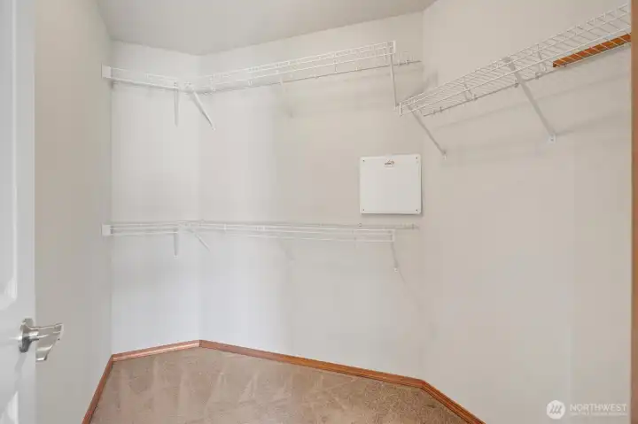 Primary walk in closet