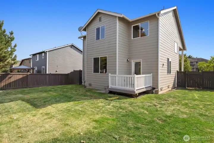 View of the back of the house from the back fence.