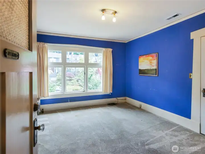 This is the central bedroom looking directly onto Forest Street and the neighborhood here on South Hill.