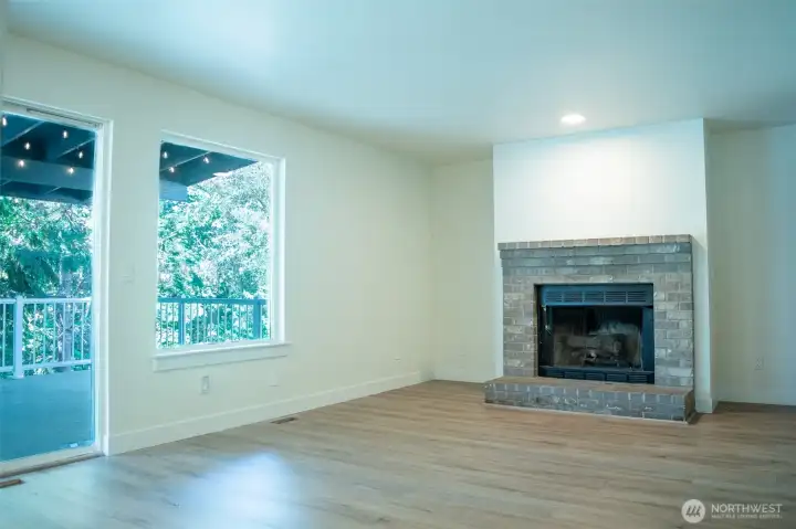 Family Room with access to the Deck