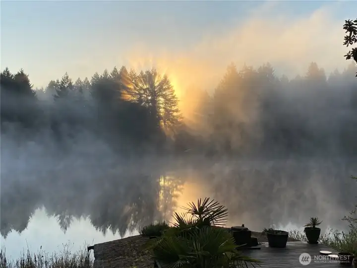 A breathtaking fall sunrise from the deck