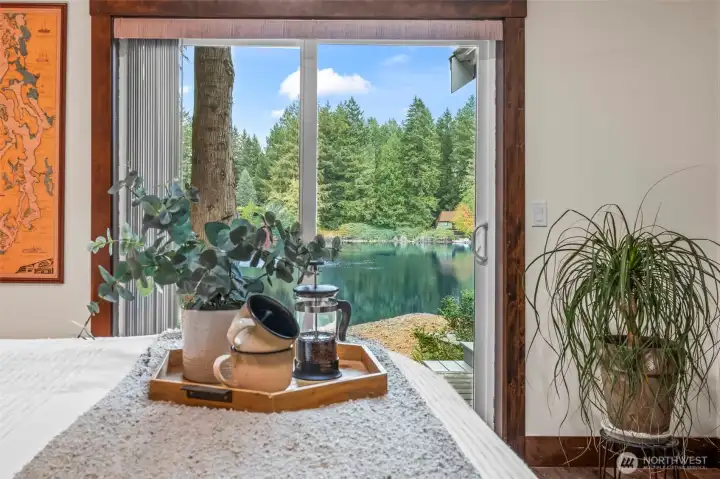 Views from the lake from your bedside.