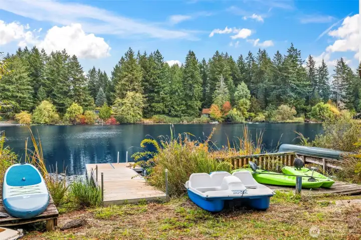 Pair up in a kayak for an evening trip around the lake or hop in the paddle boat to join the wildlife on the water!  ALL these toys and more are included (a brand new Jon Boat with a 5 hp electric motor too - never used!)