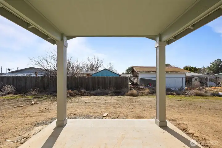 Photo taken before the grass and sprinklers were installed