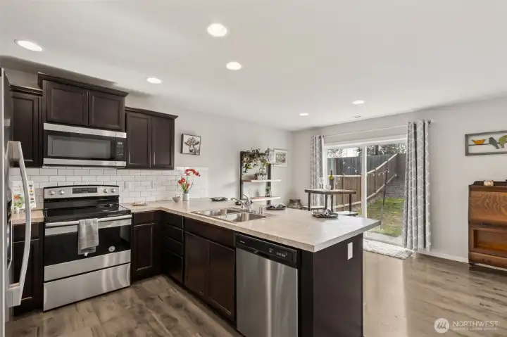 Kitchen-Dining Area  -  Lots of Natural Lighting