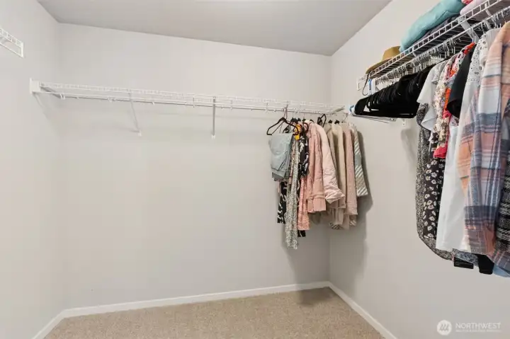 Primary Walk-In Closet  -  Large Walk-In Closet off Bathroom