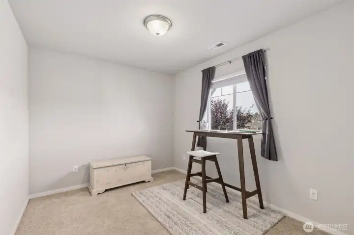 Bedroom 4 - 2nd Level  -  View of Front Yard & Green Space