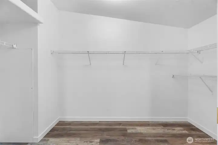 Large primary walk in closet