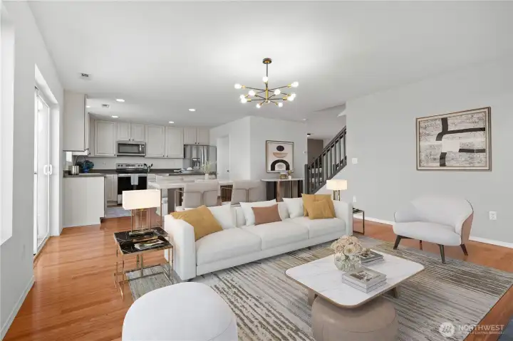 Family Room  Virtual Staging