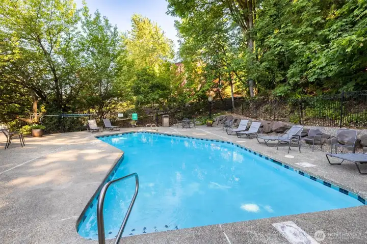 Soak up the sun and summer fun, splashing around in the outdoor pool!