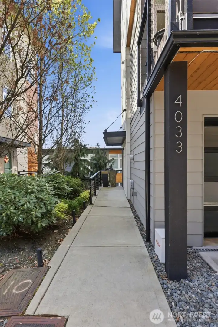 Walkway going to the main door