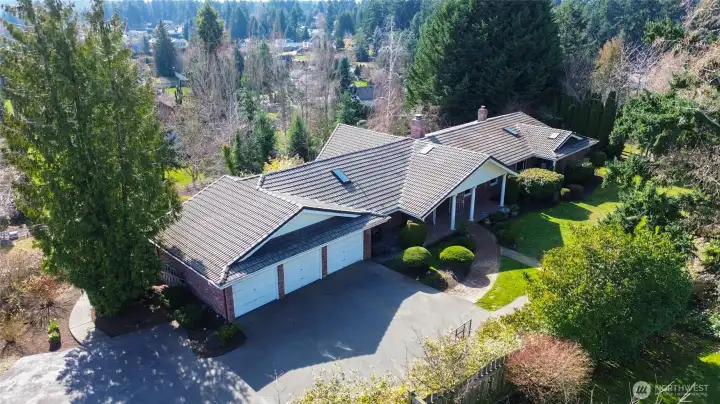 Another aerial view of the home.