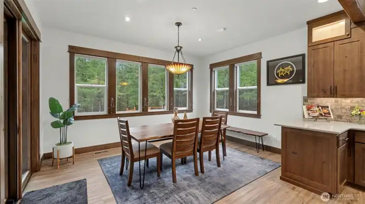 Dining Room is Surrounded in Windows