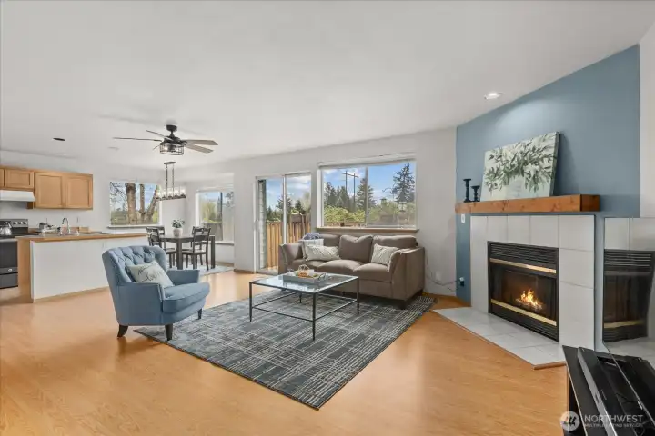 Take a seat by the fire and relax.