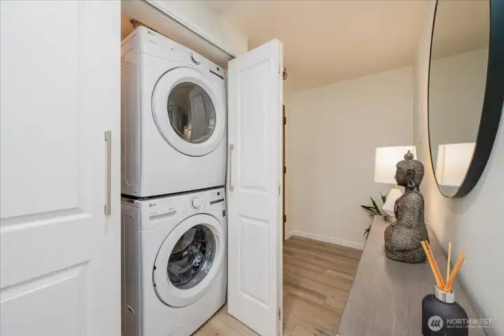 Washer and Dryer in unit.