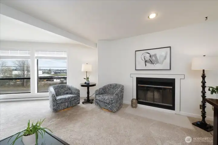 Light and bright unit with large East facing windows.