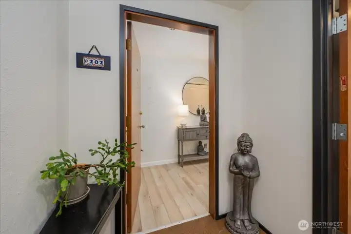 Entry to unit 202.