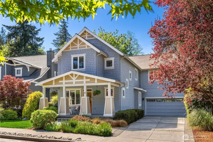 Sit out year round and enjoy the morning sun on your covered front porch.