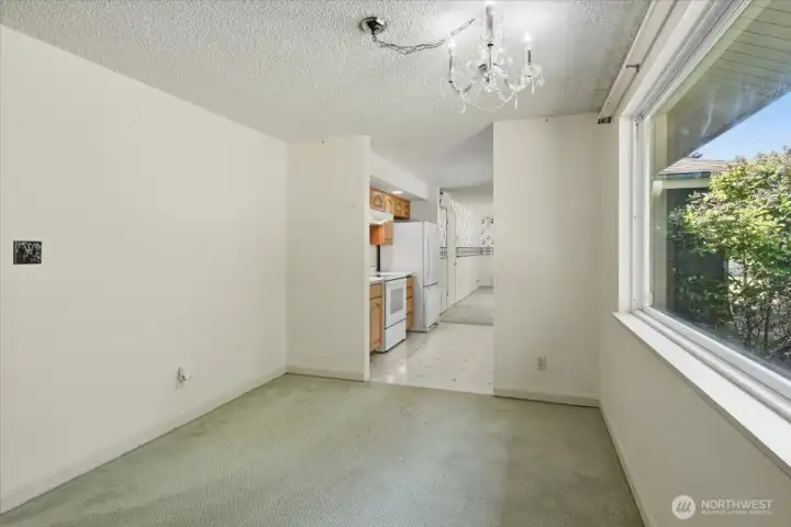 Dining Room with a great view of the backyard.