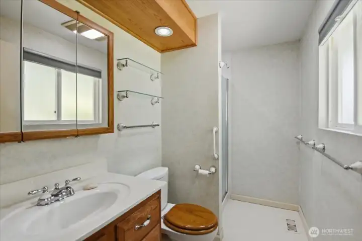 Primary Bathroom with walk in shower.