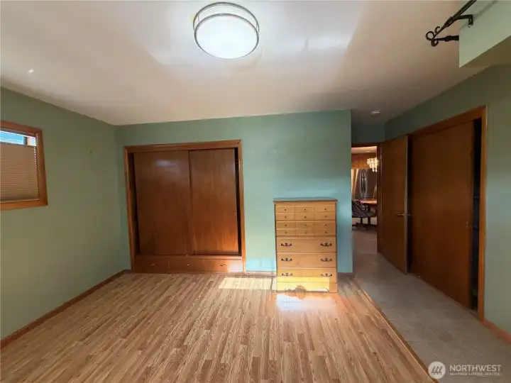 Main bedroom with large closet . Main bedroom with large closet .