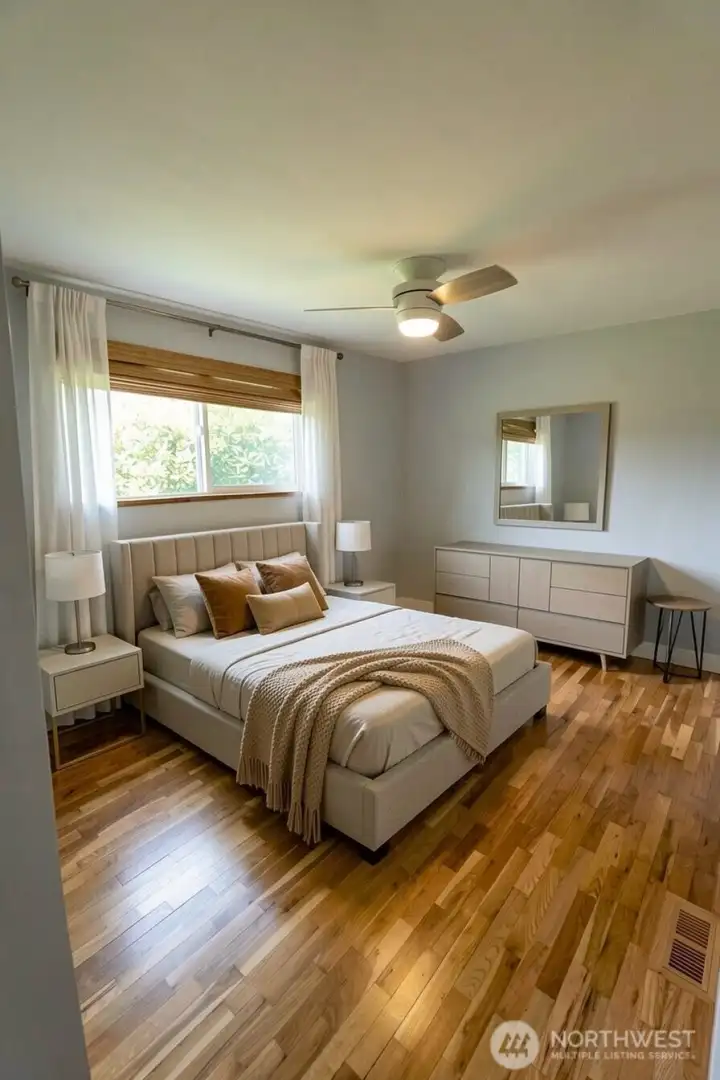 Bedroom 1 virtually staged.