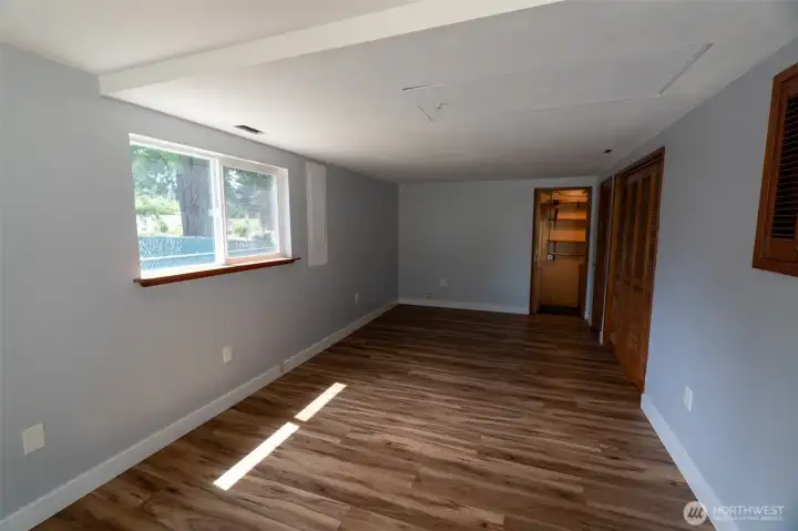 View of your rec room from the patio doors.