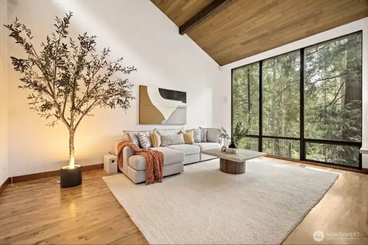 Vaulted ceilings throughout