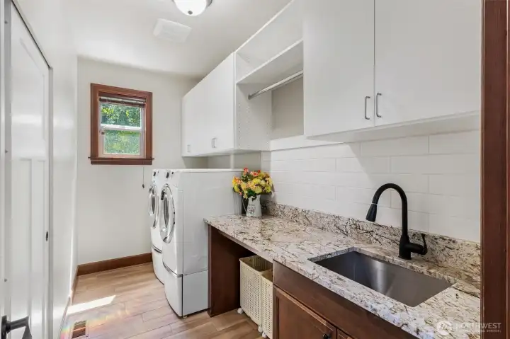 Laundry room on main level Laundry room on main level