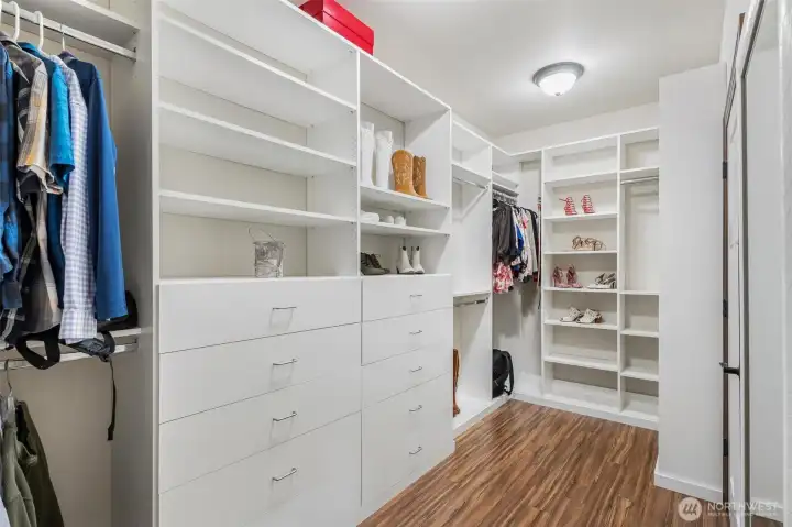 Primary bedroom closet Primary bedroom closet