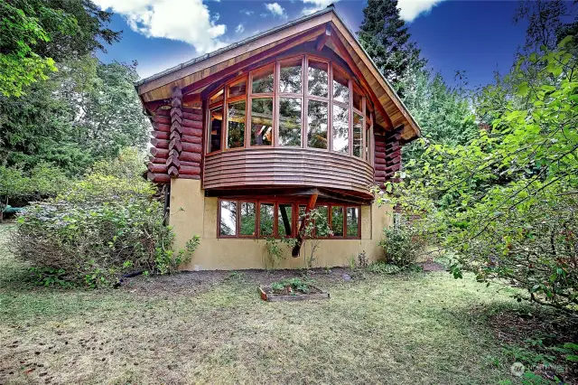 Beautiful west facing views from these large living room windows.