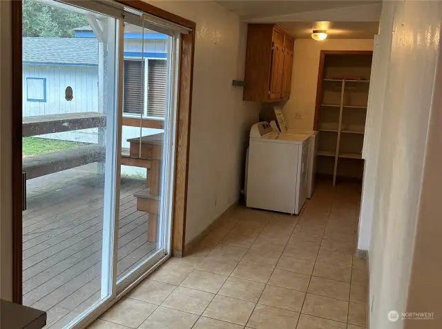 laundry next to kitchen