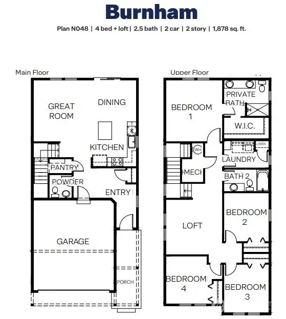 Burnham Floor Plan - for representative purposes only.