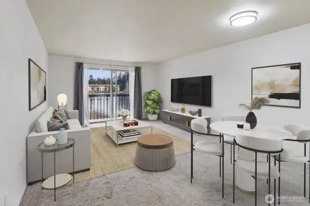 Living Room Virtually Staged