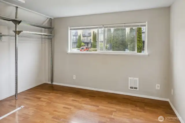 Bedroom with new floors