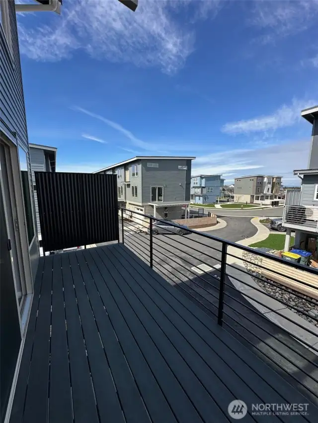 Spacious deck