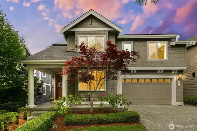 A true stunner tucked away on a scenic greenbelt in Issaquah Highlands blending refined modern living with peaceful privacy.