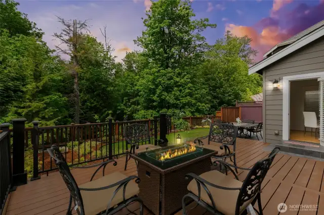 Tranquil greenbelt vista defines this Issaquah Highlands gem, where nature and refined living blend effortlessly.