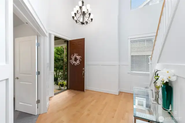 Grand columned porch & soaring foyer awash in light & grandeur.