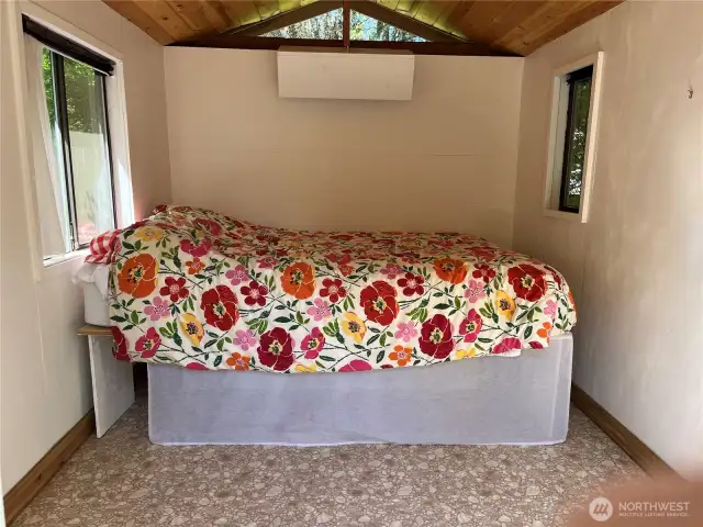 Inside Shed w/ bed