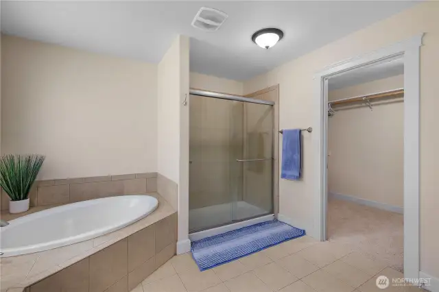Large tile shower.