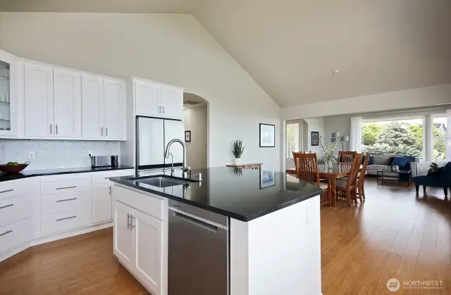 Vaulted ceilings and spacious open concept
