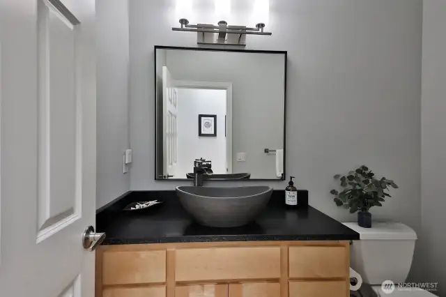 Main level half bathroom