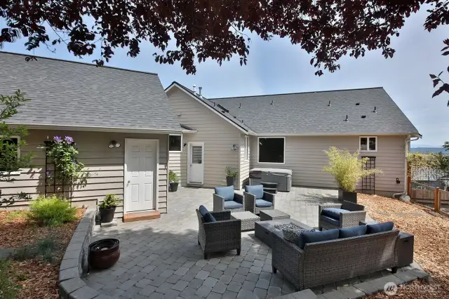 Fully fenced back and side yard