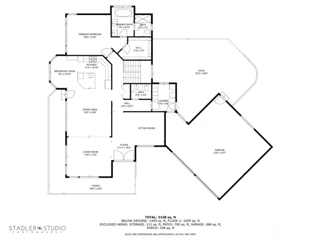 Main level floor plan
