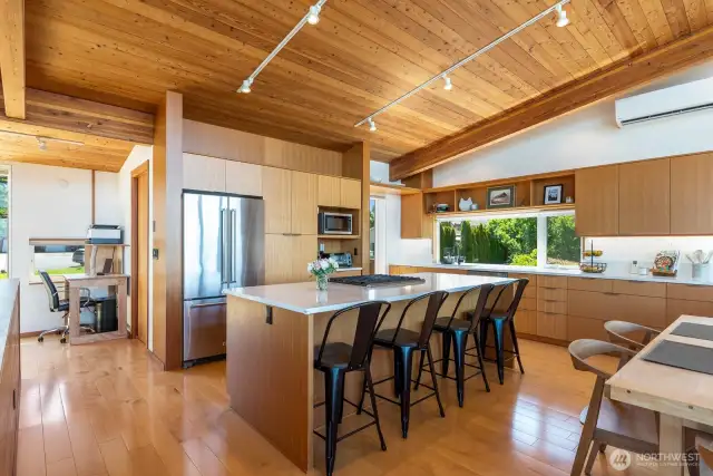 Custom WoodHouse straight grain cabinets.